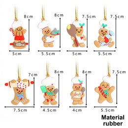Christmas Ornaments Gingerbread Man Christmas Tree Supplies Xmas Decorations for Home Decor 2023 2024