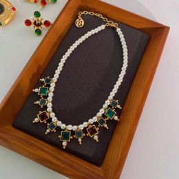 Choker Royal Mediaeval Pearl Glazed Pendant Necklace