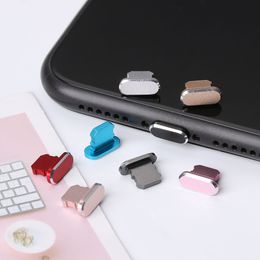 1pc Colorful Metal Anti Dust Charger Dock Plug Stopper Cap Cover for iPhone X XR Max 8 7 6S Plus Mobile Phone Accessories