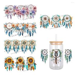 Gift Wrap Handicrafts Designs Dream Catcher Pattern UV DTF Transfer Sticker Waterproof Transfers Decals For 16oz Glass Cup Stickers