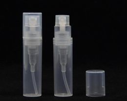 jxcaih 50PiecesLot 2ml 3ml 5ml Plastic MINI SAMPLE Refillable Bottle Dull Polish Translucence Sample Spray Perfume Bottle 201018479780