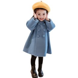 Toddler Girl Outerwear 4t Toddler Kids Baby Girls Boys Solid Coat Elegant Notched Collar Double Breasted Winter Coat Girls Teal