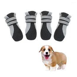 Dog Apparel 4 Pcs Shoe Waterproof Pet Boots The Summer Shoes For Dogs Cats Pets Breathable