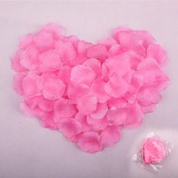 Decorative Flowers 1bag/pack Dark Pink Artificial Rose Petals Non-woven Fake Flower Wedding Decoration Proposal Birthday Stage Layout Hand