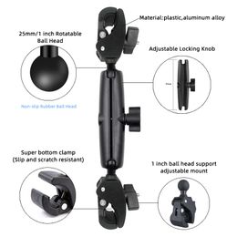 Motorcycle Bike Invisible Selfie Stick Monopod Handlebar Mount Bracket for GoPro Max Hero 11 insta360 One X3 Cameras Accessories