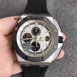 Luxury Watch for Men Mechanical 26400 Panda Dial Rubber Strap Brand Sport Wristatches KNLM