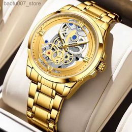 Wristwatches A new product from the top luxury brand for men Quartz Mens Sports Waterproof Wrist Gold Reloio Masculino