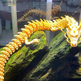 Arts and Crafts 3d Printed Draon Handicraft Chinese Draon Model Fish Tank Landscapin Decoration Movable Jointed Draon Statue Home Decoration L49