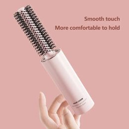 Round Curly Hair Brush Portable Telescopic Curling Hairdressing Comb Integrated for Blow Dryer Salon Beauty Hair Styling Tool 240327