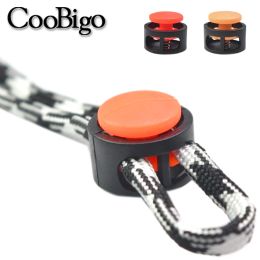 50pcs Plastic Cord Locks Toggle Clips Spring Stopper Bead Elastic Rope Shoelace Sportswear Backpack DIY Accessories Transparent