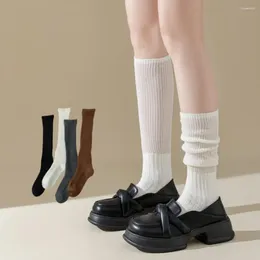 Women Socks Calf Women's Cotton Piled Ballet With Hollow Out Knitted Design Soft Breathable Anti-slip For Preppy