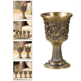 Wine Glasses Chinese Style Metal Vintage Glass Chalice Goblet Zinc Alloy Multi-function Cup
