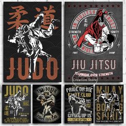 Japan Judo Lover Karate Champions Taekwondo TKD Poster Judo Lover Canvas Print Pictures Wall Martial Art for Living Room Decor