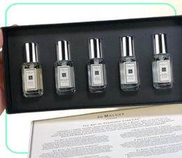 Newest kit as gift for women men Blue set Fragrance lady Perfume English pear wild bluebell long spray Parfum 5pcs*9ml in 1 box fast delivery9263947