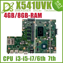 Motherboard PLACA X541UV Mainboard For ASUS X541U X541UJ A541U X541UVK K541U Laptop Motherboard With 4GB 8G I36TH I5 I7 GT920M 100% Working