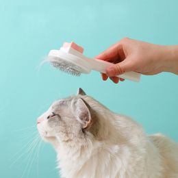 2023 Cat Brush Pet Comb Hair Removes Dog Hair Comb Grooming Cleaner Kitten Cleaning Beauty Slicker Brush Puppy Supplies