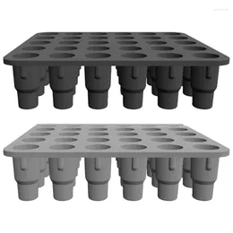 Baking Moulds Silicones Cylinders Ice Moulds Small Cube Tray With Lid Easily Release Maker For Tumbler Cup Travel