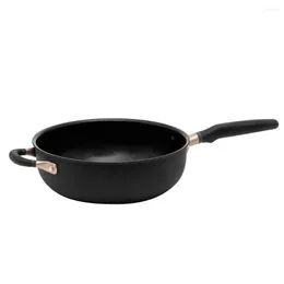 Pans Accent Series 4.5qt Nonstick Hard Anodized Induction Chef Pan Black