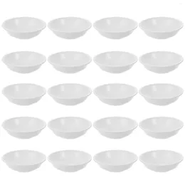 Plates 20Pcs Sauce Bowls Round Seasoning Dish Sushi Dipping Bowl Condiment Trays Appetizer Plate For Soy Ketchup ( White ) Set