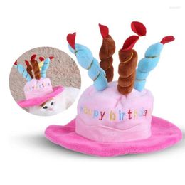 Dog Apparel Pet Birthday Hat Creative Cake Candle Anniversary Accessories Small And Medium Cat Po Party Christmas Cute Costume