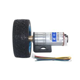 JGA25-370 DC Geared Motor 6V 12V 24V Encoder Speed Measuring Code Disc High Power Large Torque Balance Trolley Motors