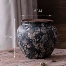 Jingdezhen Retro Literature And Art New Chinese Ceramic Vase Homestay Hotel TV Cabinet With Dried Flower Decorations