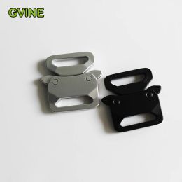 20mm 25mm Side Quick Release Tactical Buckle Metal Black Silver Clip Buckles For Webbing Strap Bag Men Belts Adjustment Clasp