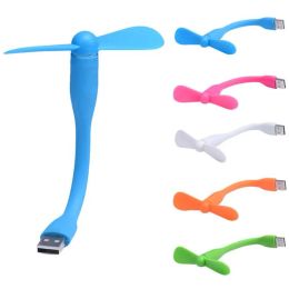 Mini USB Cooling Fan Flexible Bendable Fan For Power Bank Laptop PC AC Charger Portable Hand Fan For Computer Summer Gadget