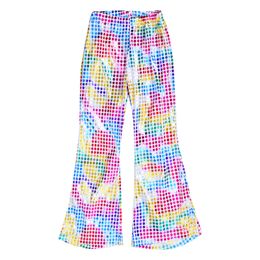 Kids Shiny Sequins Flares Pants Bell Bottoms Hip Hop Jazz Dance Costume Disco Club Stage Performance Flared Trousers Streetwear