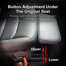 Xyzplus For Tesla Model 3 Y 2023 Accessories Car Leather Electric Seat Leg Support Rest 80° Free Adjustment Auto Interior Parts