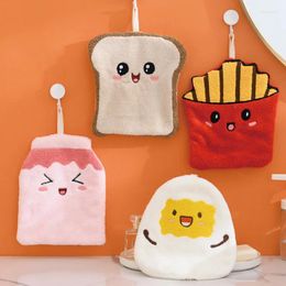 Towel Cute Hand Bathroom Hanging Towels Cartoon Bread Shape Wipe Cloth Soft Quick Drying Kawaii Children Bathing