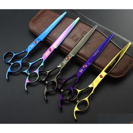 Hair Scissors Joewell 65 Inch 70 Curvedstraight Cutting Thinning With 5 Different Colors1238075 Drop Delivery Products Care Styling To Otf4X