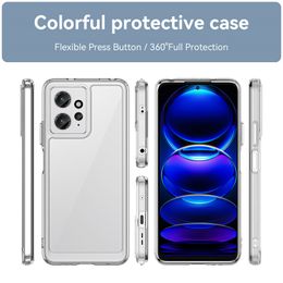 For Redmi Note 12 Case Cover Redmi Note 12 Shockproof Colour Transparent Clear Fundas Xiaomi Redmi Note 12 Pro Plus 5G Global