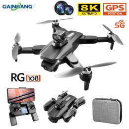 Drones Rg108 Max Gps Drone 8k Dual Hd Camera Professional Aerial Photography Obstacle Acoidance Brushless Motor Foldable Rc Quadcopter