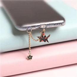 Cute Dust Plug Charm Kawaii Charge Port Plug For iPhone Thousand Paper Cranes Phone Anti Dust Cap 3.5MM Jack Type C Stopper