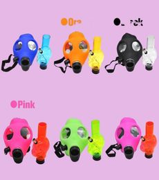 New Silicone Smoke Gas Mask Pipes Bongs Shisha Hookah Water Pipe FDA Silicone Skull Acrylic Bong Pipe Silicone Oil Rigs Smoking Pi6348589