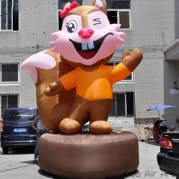 8mH (26ft) with blower 2024 Free Express Inflatable Squirrel Animal Balloon Model With Base For Outdoor Advertising Event Party Decoration