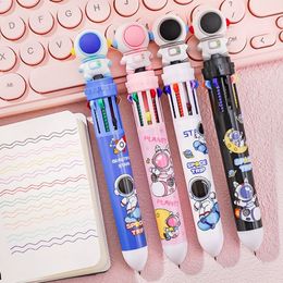 1Pc 10 Color Ballpoint Pen Marking Drawing Ballpoint Pens Multifunctional Writing Signing Supplies Student Gift Stationery