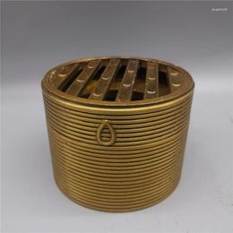 Decorative Figurines Brass Incense Burner Antique Festival High Rise Bamboo Small Xuande Metal Crafts Ornament