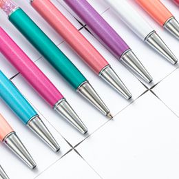 500pcs Diamond Ballpoint Pens Stationery Metal Ballpen 2 In 1 Crystal Stylus Touch Screen Pen