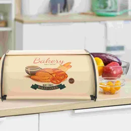 Storage Bottles Metal Bread Bin Bins Household Holder Kitchen Counter Organizer Container Stainless Steel Breadbox Countertop