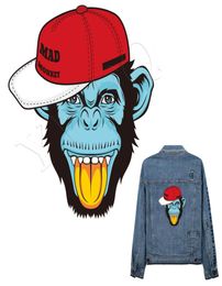 Clothes Stickers Mad Monkey Ironon Patches Heat Press Appliqued Alevel Washable Sticker Badges Parches4858888