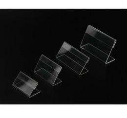 13mm T Clear Plastic Desk Sign Tag Display Paper Card Holders Acrylic Label Holder Stand Frame 50pcs8070087
