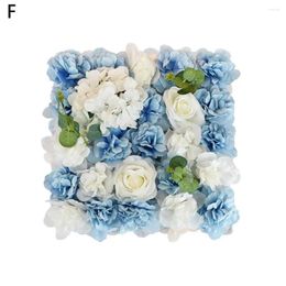 Decorative Flowers Artificial Flower Wall Faux Silk Decoration Elegant Rose Panel For Wedding Bridal Shower Baby