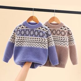 Sweaters Spring Autumn For Boys 1 To 8 Years Old Children Woollen Knitted Sweatshirts Clothes For Baby Tops Kids Pullover Sweater