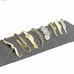 Tie Clips Man Novely Tie Clip Male Bar Casual Bike Leaf Necktie Clips Chrome Stainless Steel Jewelry Mens Clothing Accessories Y240411