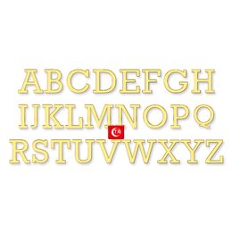 A-Z English Letter Gold Acrylic Cake Topper Happy Birthday Wedding Party Cupcake Cake Charm Cake Decorations Single Letter 10cm