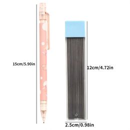 Cute Pink Peach Mechanical Pencil Students Stationery Art Drawing Painting Automatic Pencil Children School Writing Supplies