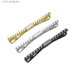 Tie Clips OBN High Quality Stripe Shirt Collar Clip Collar Pin Tie Clip Clasp Bar Brooch Men Accessory Y240411