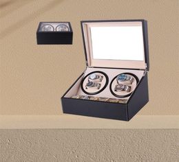 Automatic Mechanical Watch Winders Black PU Leather Storage Box Collection Watch Display Jewellery US plug Winder Box1497866